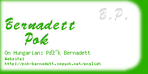 bernadett pok business card